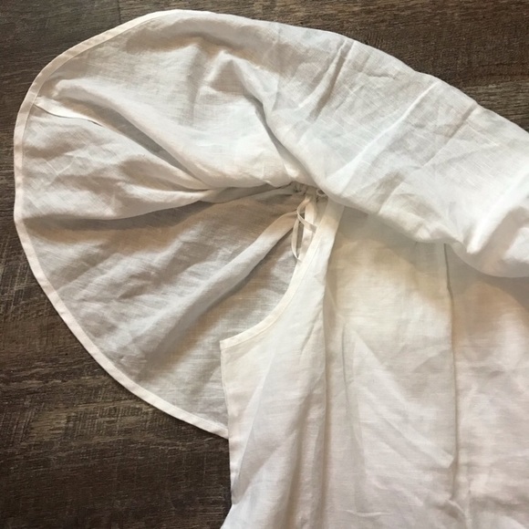 NWT J. Crew White Linen Off the Shoulder Dress XS - Picture 5 of 8